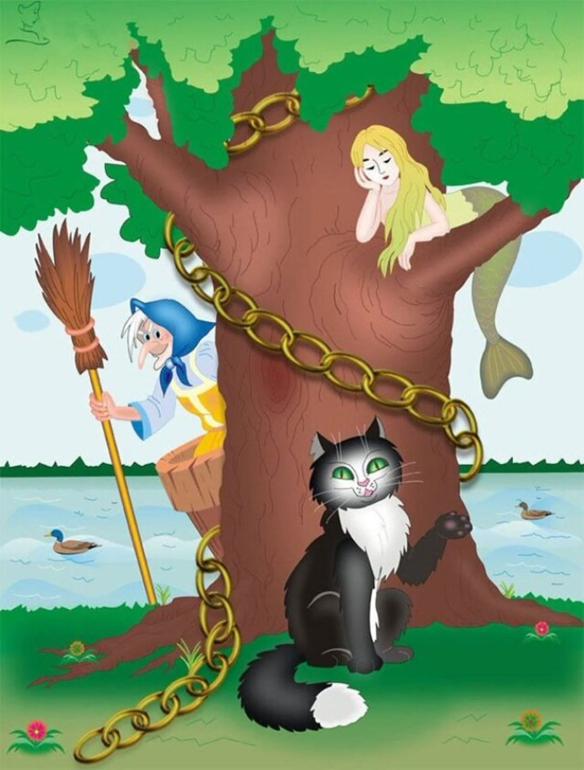 Сказка Пушкина дуб зеленый кот ученый