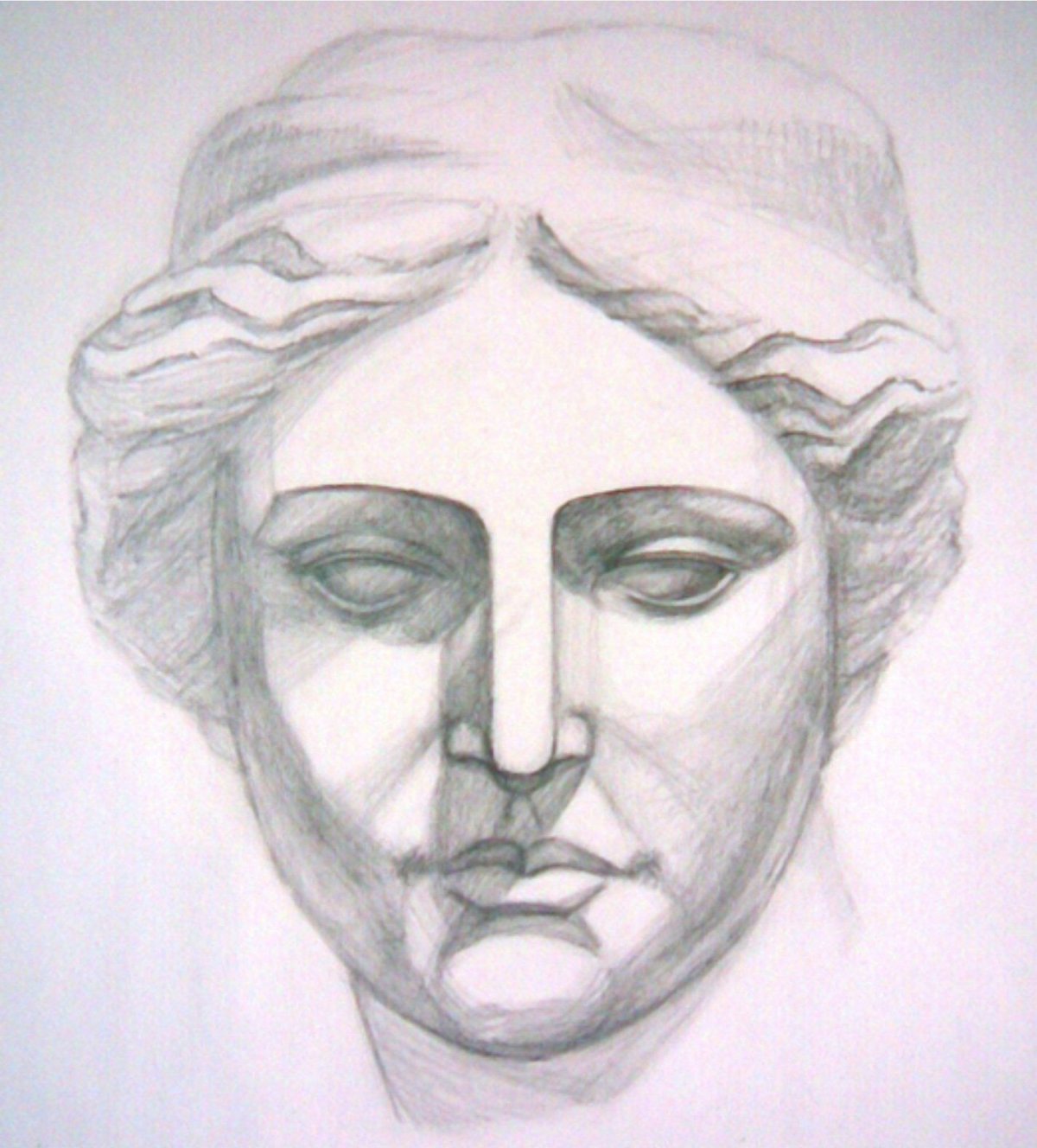 Венера Милосская гипсовая голова рисунок