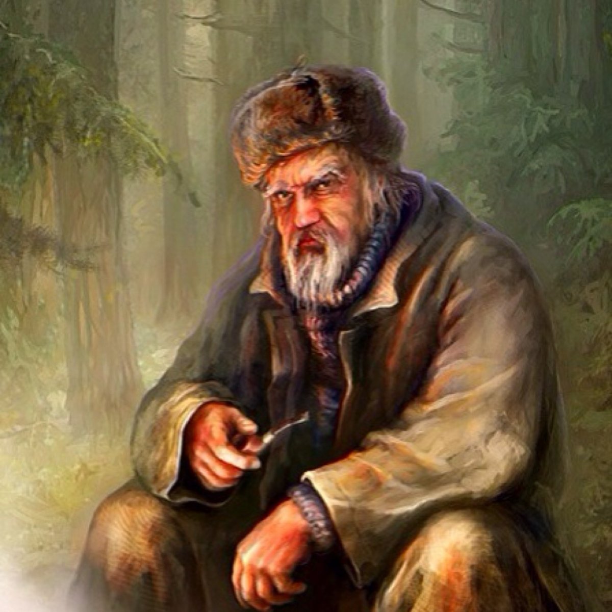 Старик в лесу
