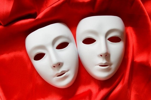 Театральные маски на прозрачном фоне для фотошопа