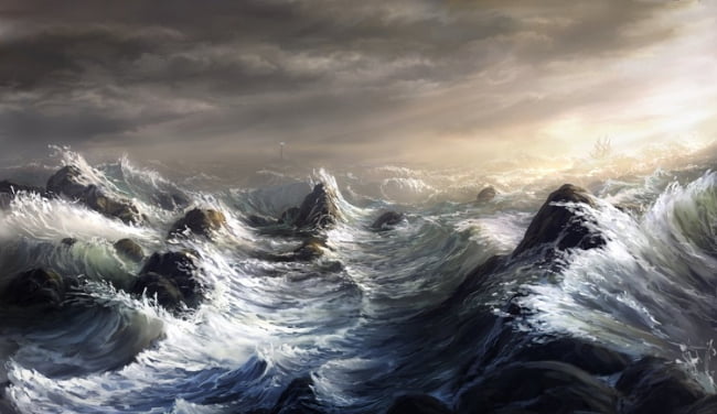 Картинки моря в шторм