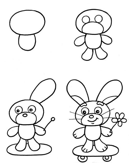 Рисунки для малышей пошагово
