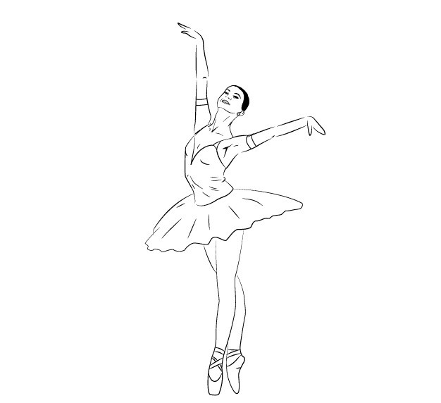 Как нарисовать балерину поэтапно?