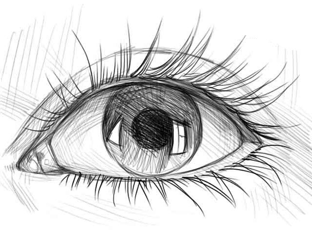 Как нарисовать большие глаза