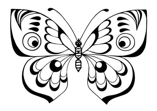Стилизованная бабочка рисунок