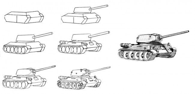 Колеса танка рисунок