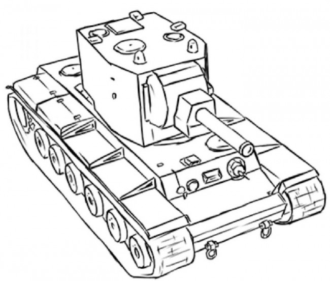 Картинки танка для срисовки карандашом