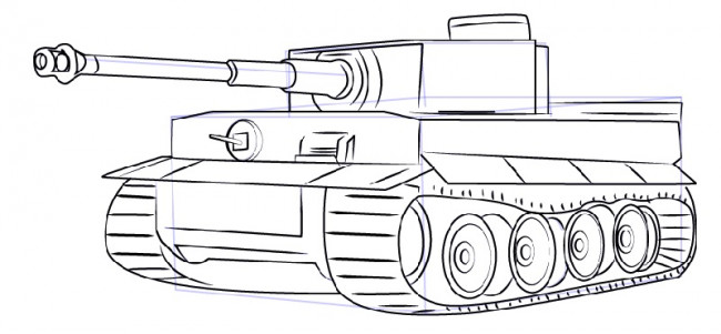 Как нарисовать танк легко и просто и красиво для детей