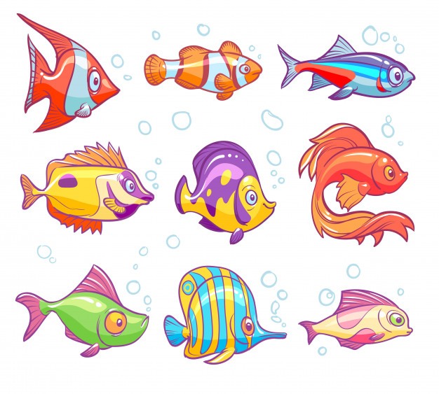 Картинки аквариумных рыбок для детей распечатать цветные для вырезания