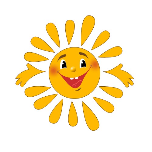 Солнышко на голубом фоне картинка для детей