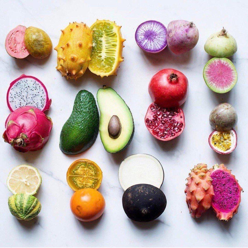 Показать экзотические фрукты и их название фото