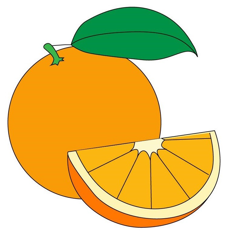 Апельсин рисовать карандашом