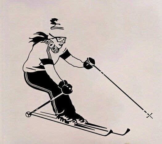 Картинки лыжи для срисовки