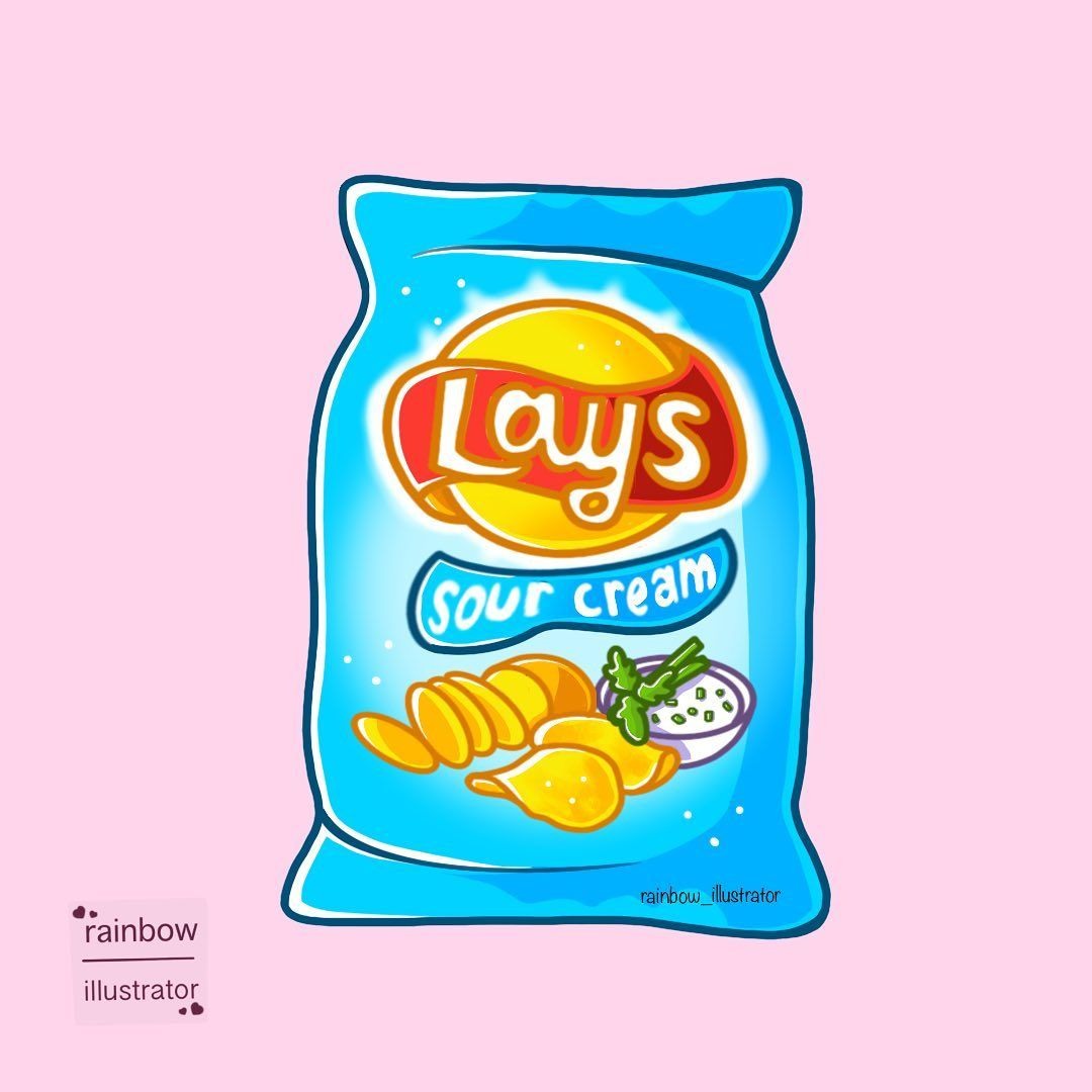 Как нарисовать чипсы Лейс