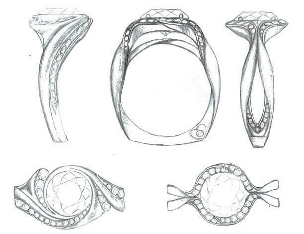 Эскизы колец женских
