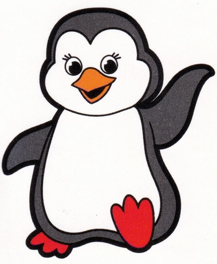 Картинка пингвина для детей цветная
