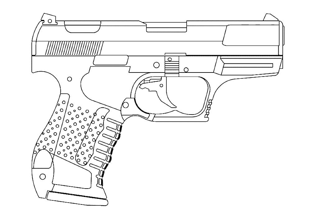 Пистолет макет рисунок