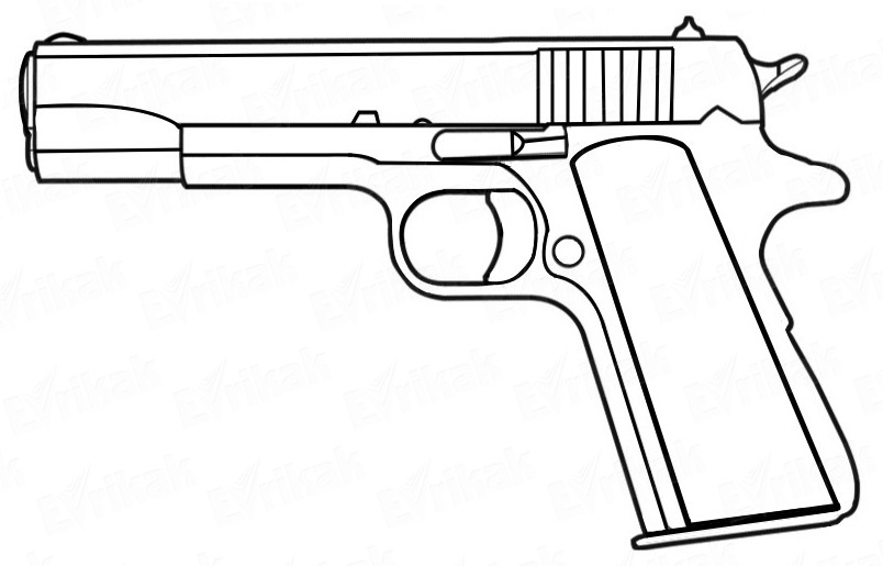 Картинки пистолета для срисовки