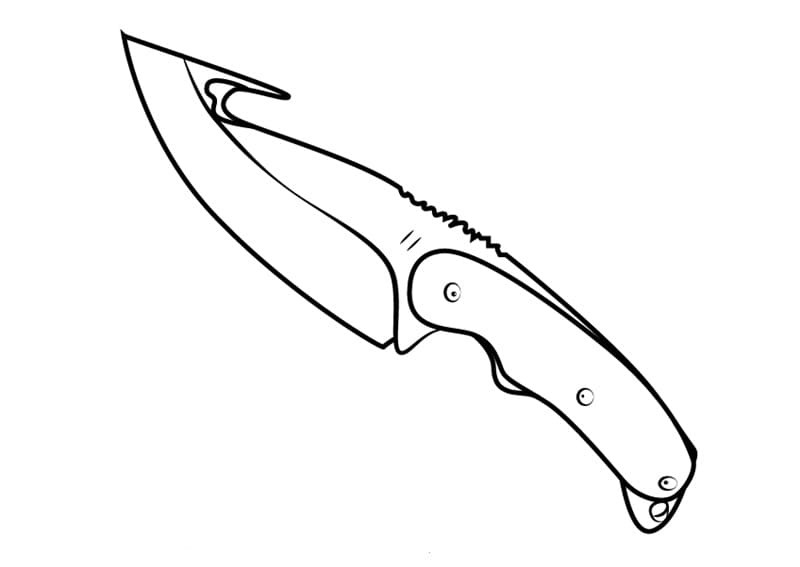 Охотничий нож как нарисовать - 81 фото