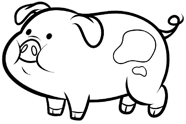 Картинки для срисовки свинья