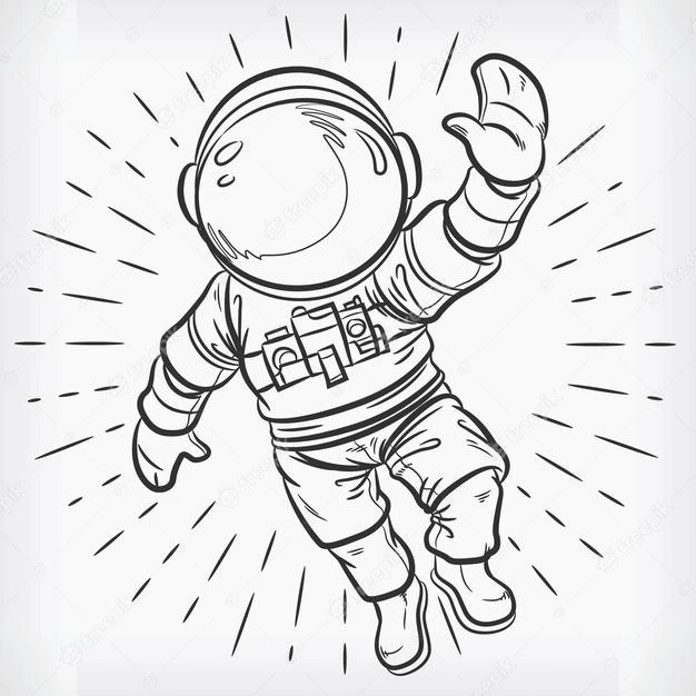 Нарисованные картинки космонавтов