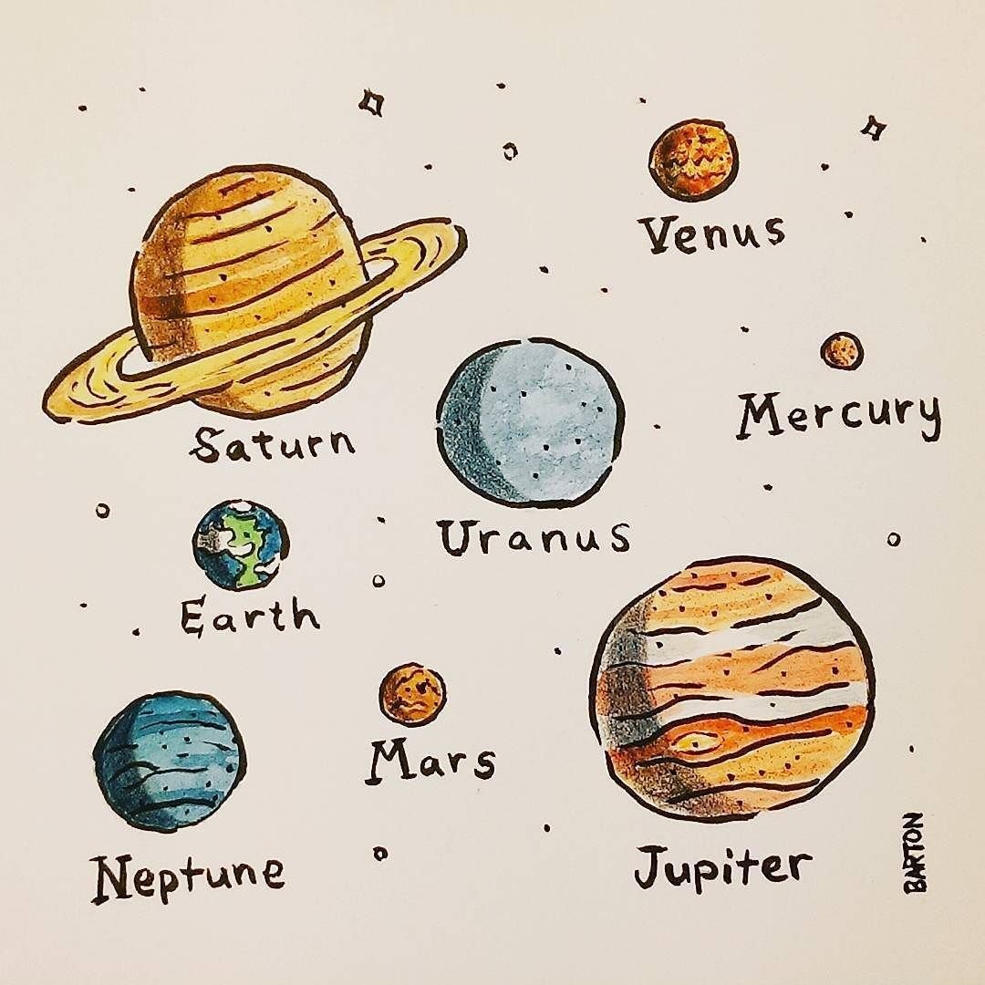Маленькие планеты рисунки
