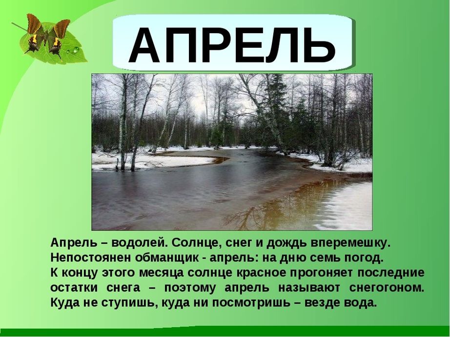 Презентация апрель водолей 1 класс