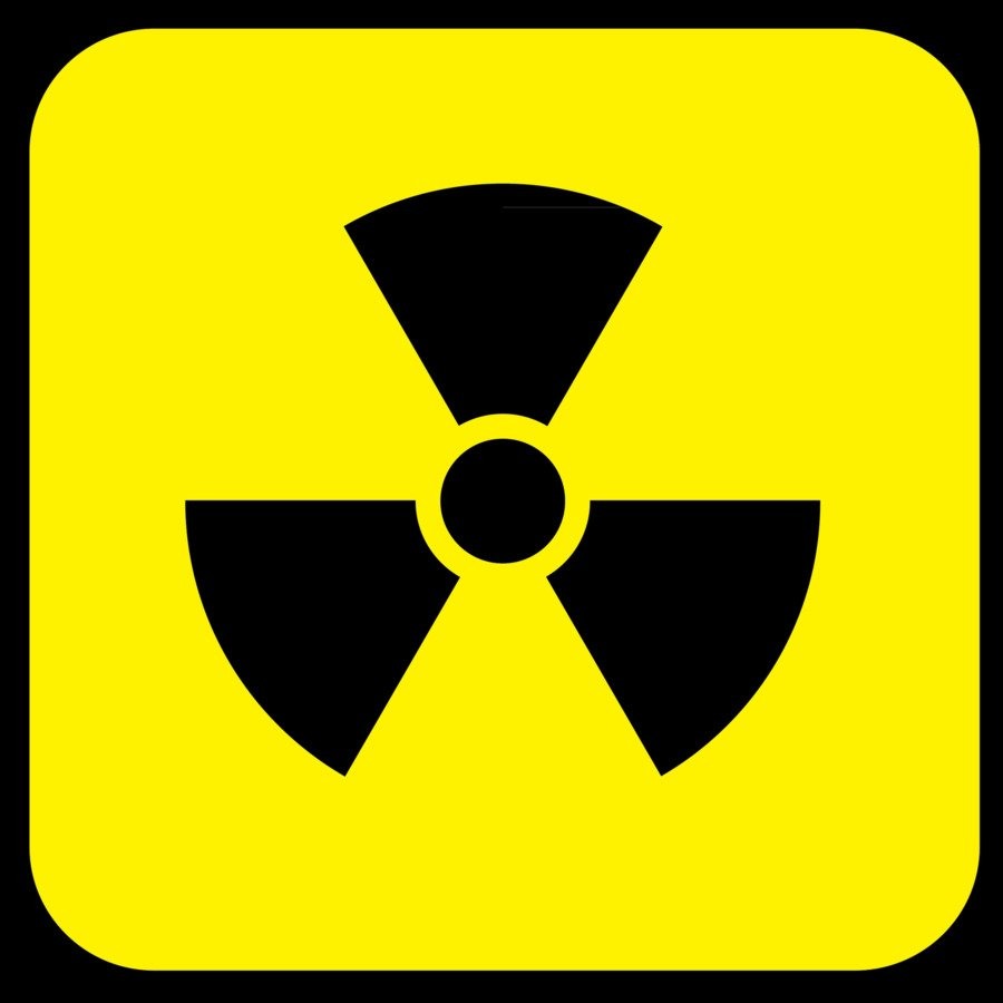 Знак радиоактивности опасности