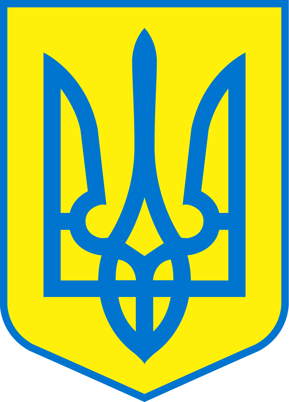 Герб украины рисунок