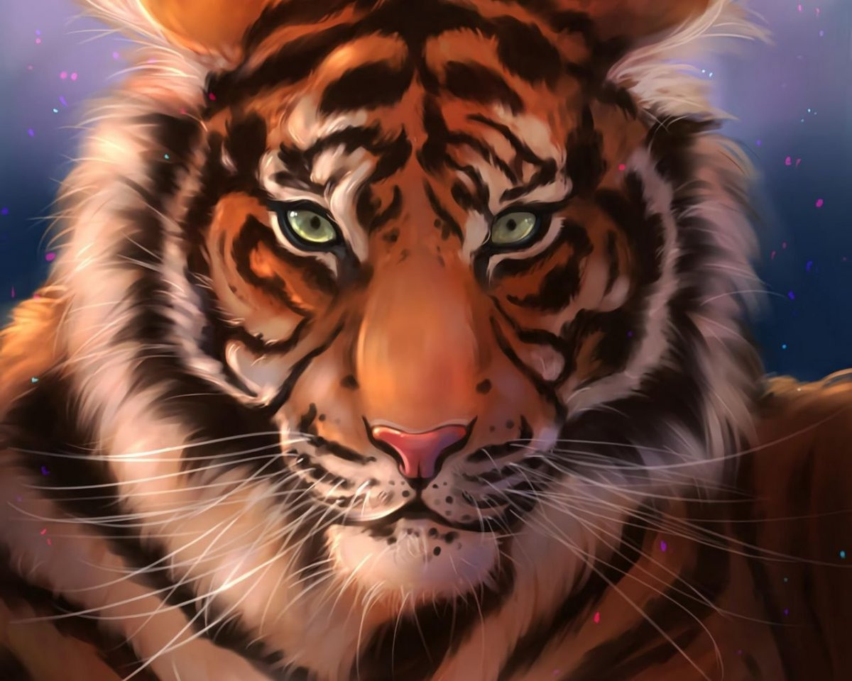 Тигр лицо арт
