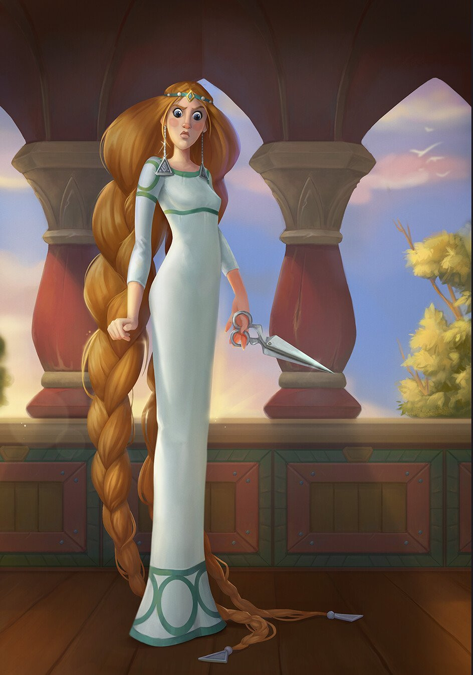 У кого из героинь сказок длинная коса