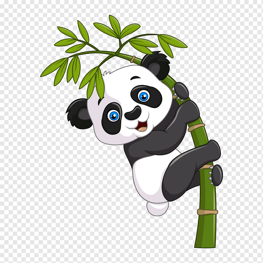 Детский рисунок панда на дереве