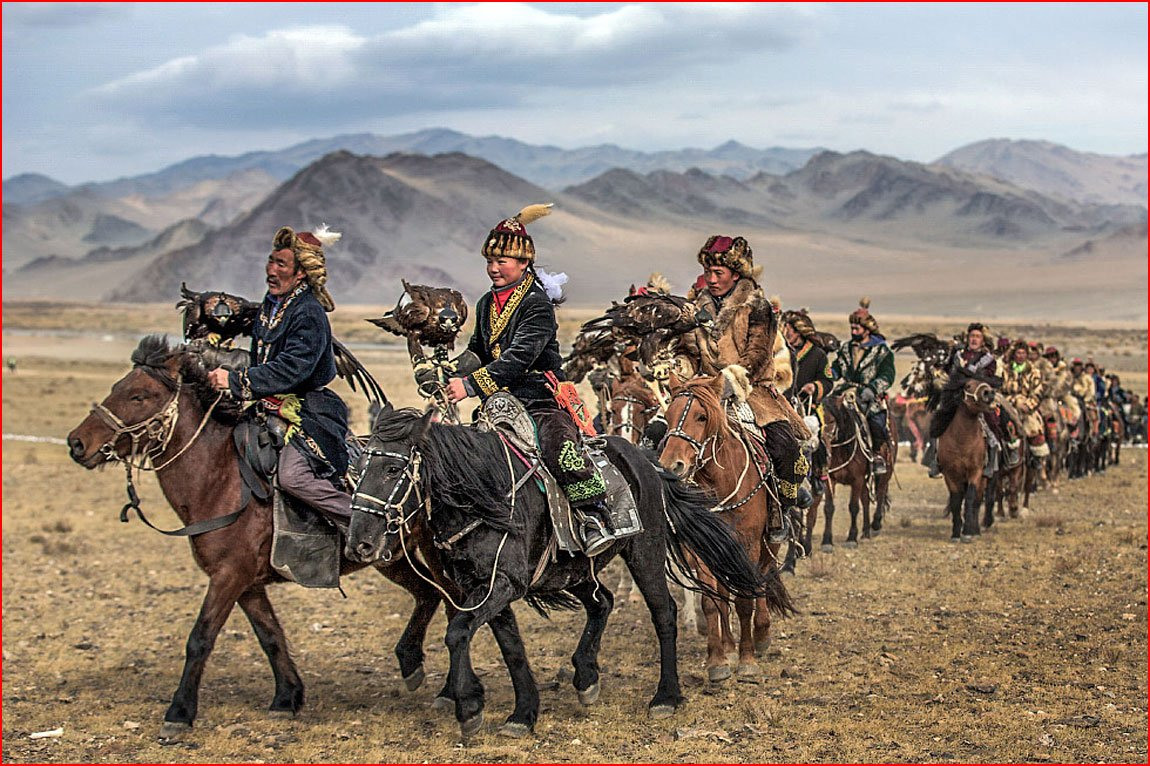 Караван кочевников Монголии