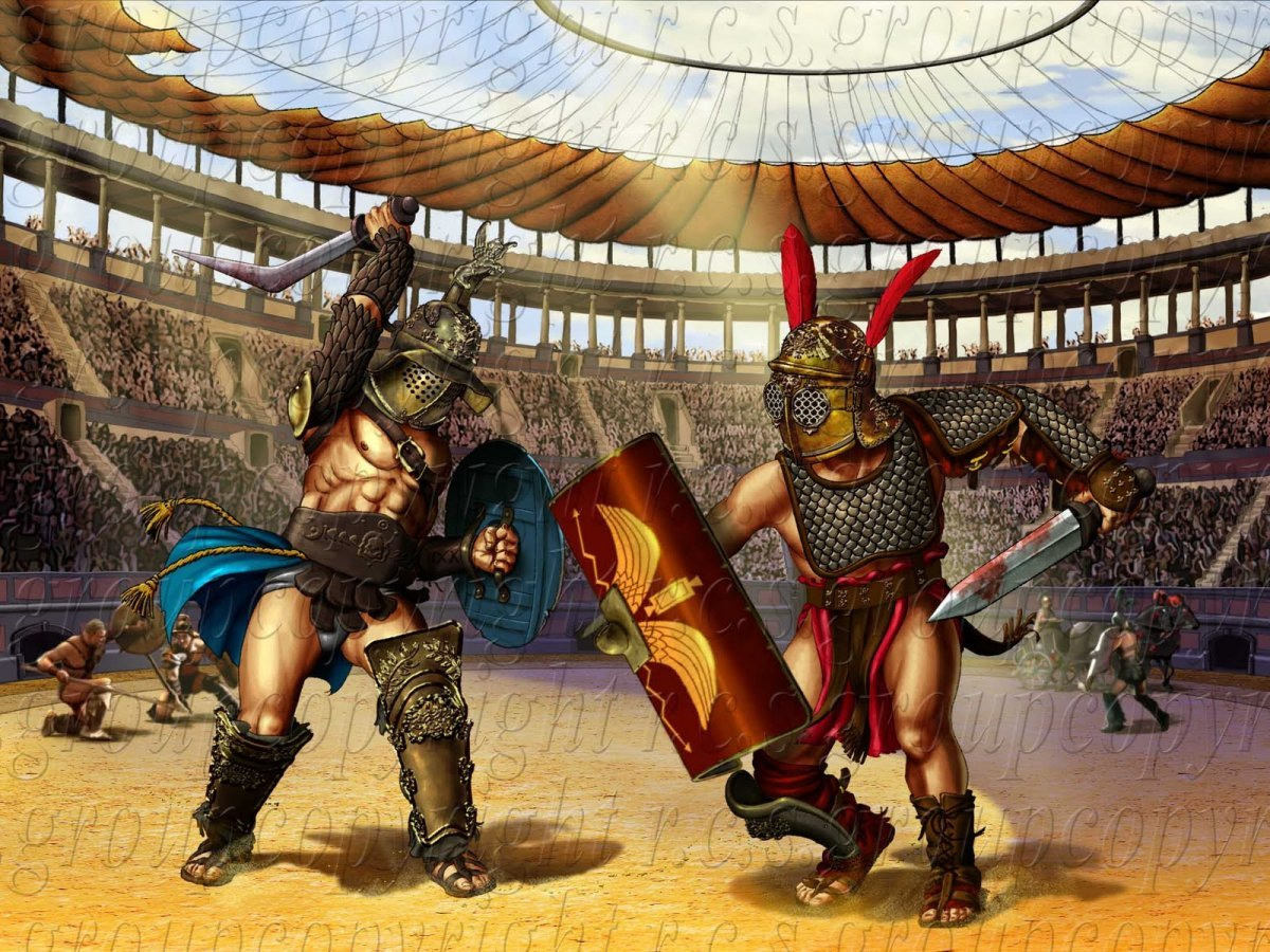 Колизей в древнем Риме гладиаторские бои