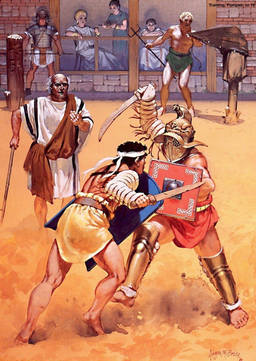 Битвы гладиаторов в древнем Риме