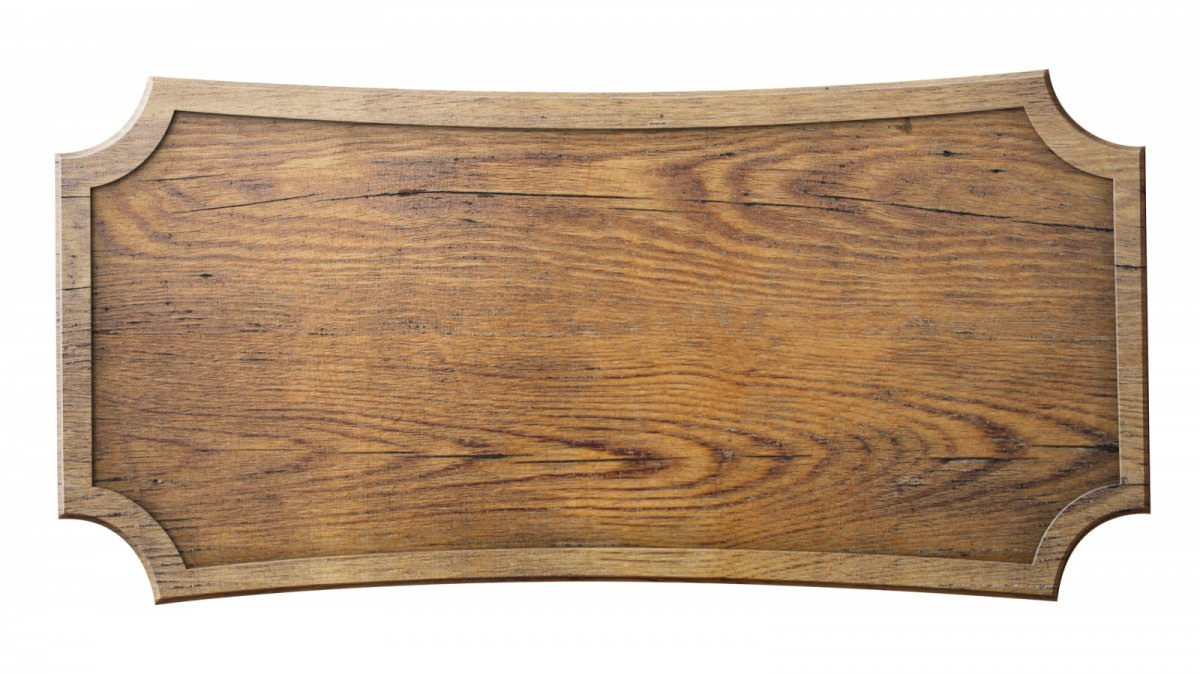 Фигурная деревянная табличка