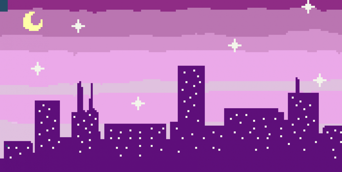 Фиолетовый пиксельный фон