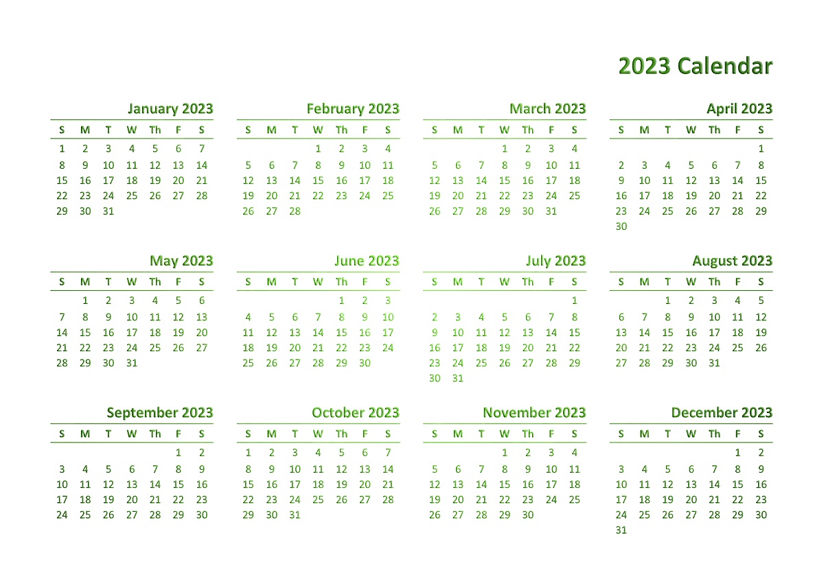 Календарь на 2023 распечатать с картинкой