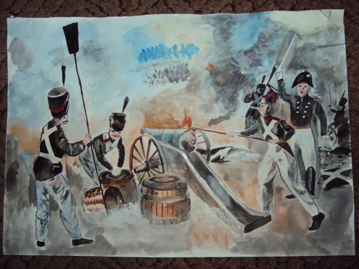 Бородинское сражение 1812 рисунок