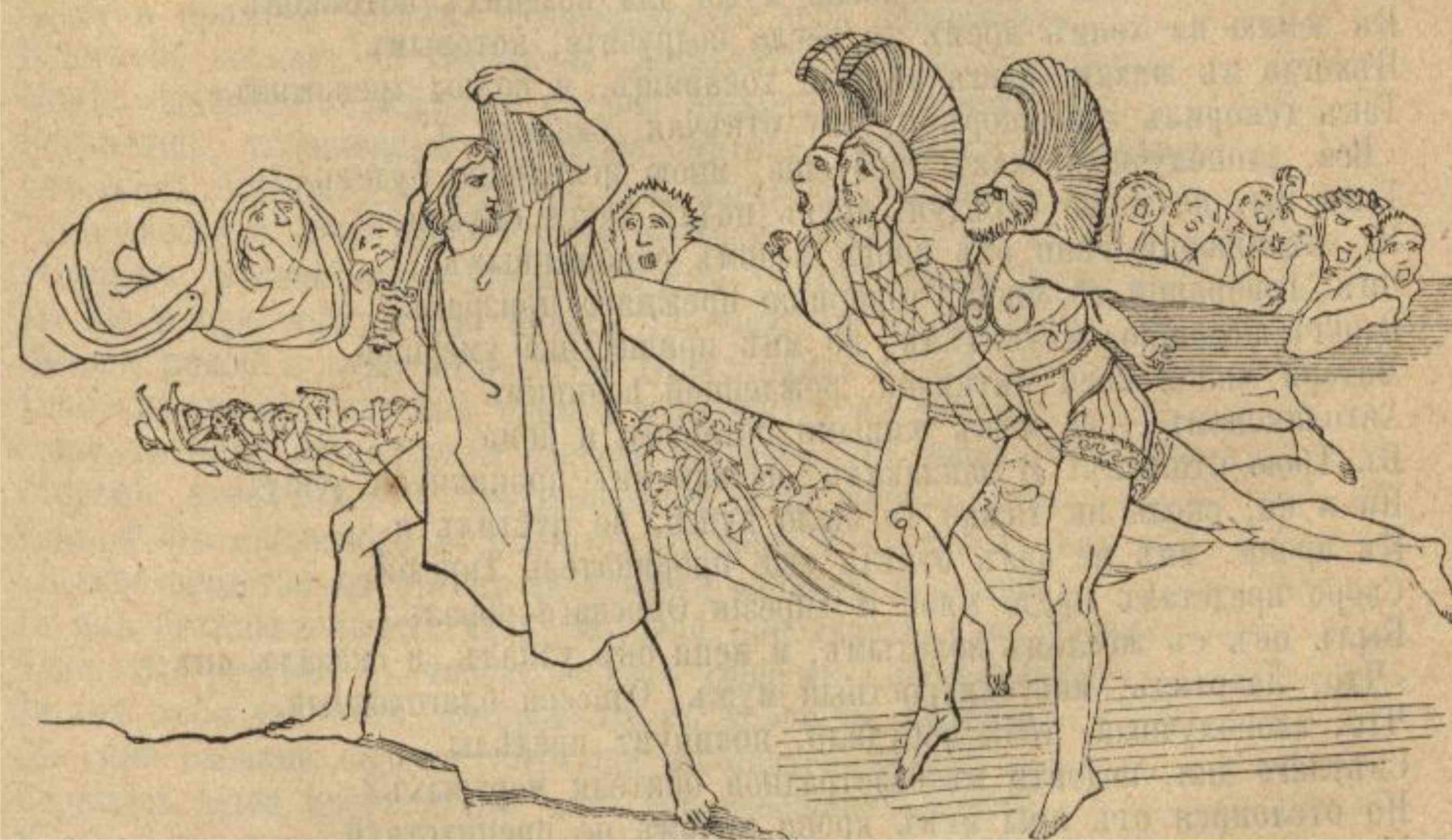 Джон Флаксман иллюстрации к Одиссея