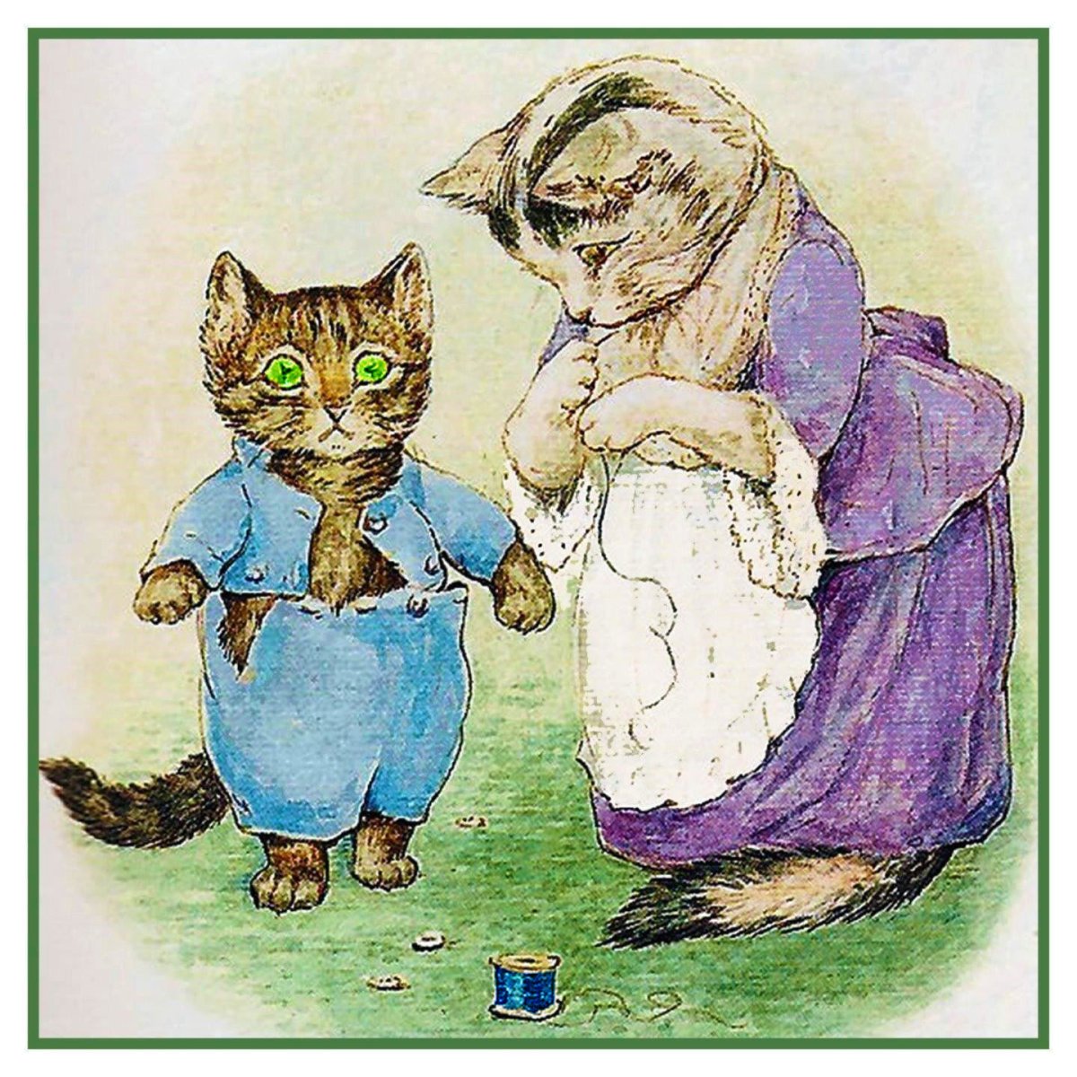 Кролик Питер иллюстрации Беатрис Поттер кошка