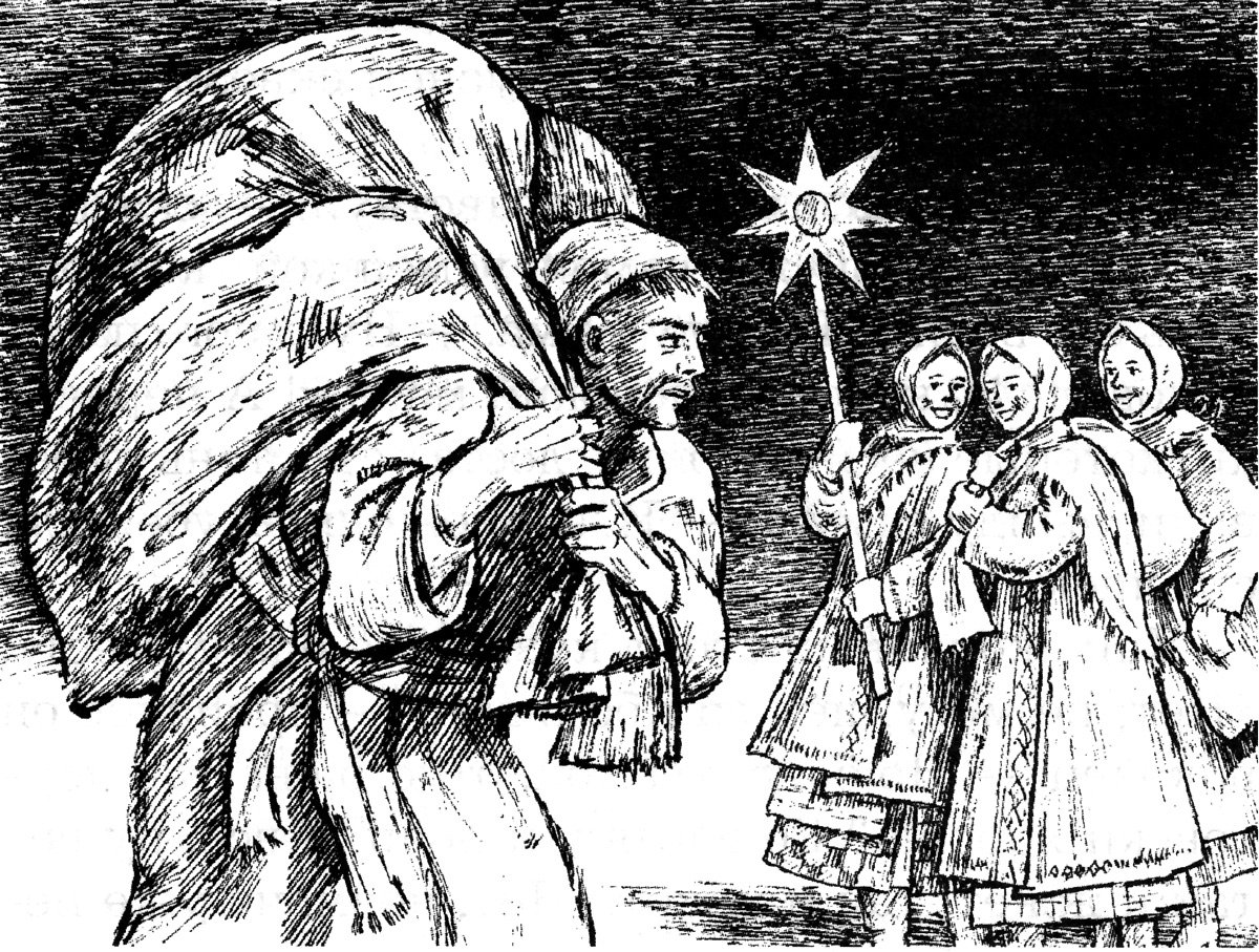 Иллюстрация к сказке ночь перед Рождеством Гоголь