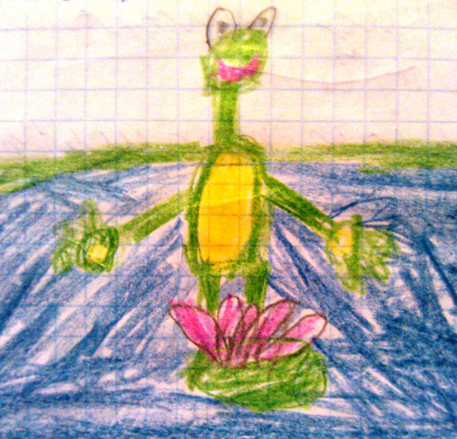 Рисунок ребёнка 5 класса на тему лягушка путешественница