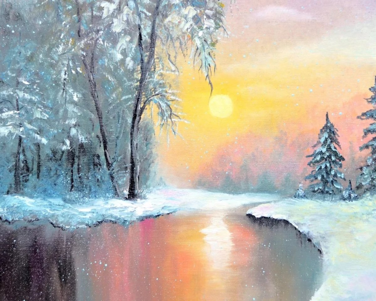 Зимняя река Ольга Базанова