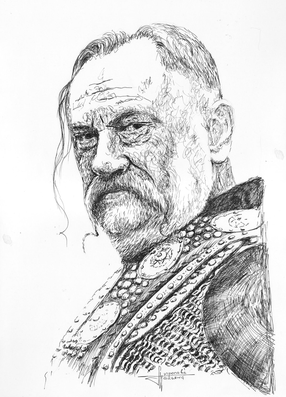 Тарас Бульба рисунок портрет