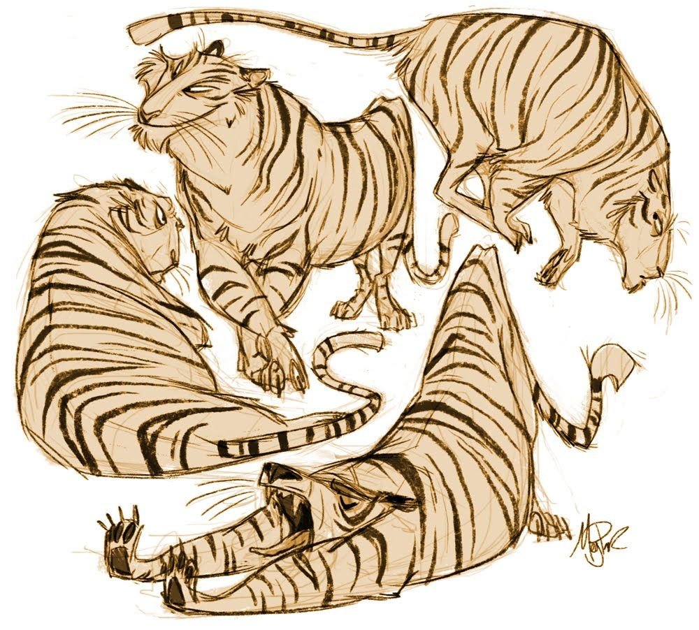 Стилизация тигров