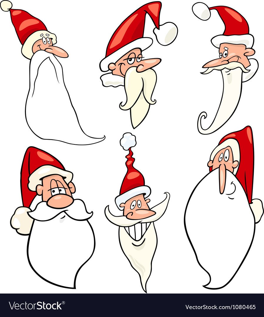 Нарисовать смешного Деда Мороза