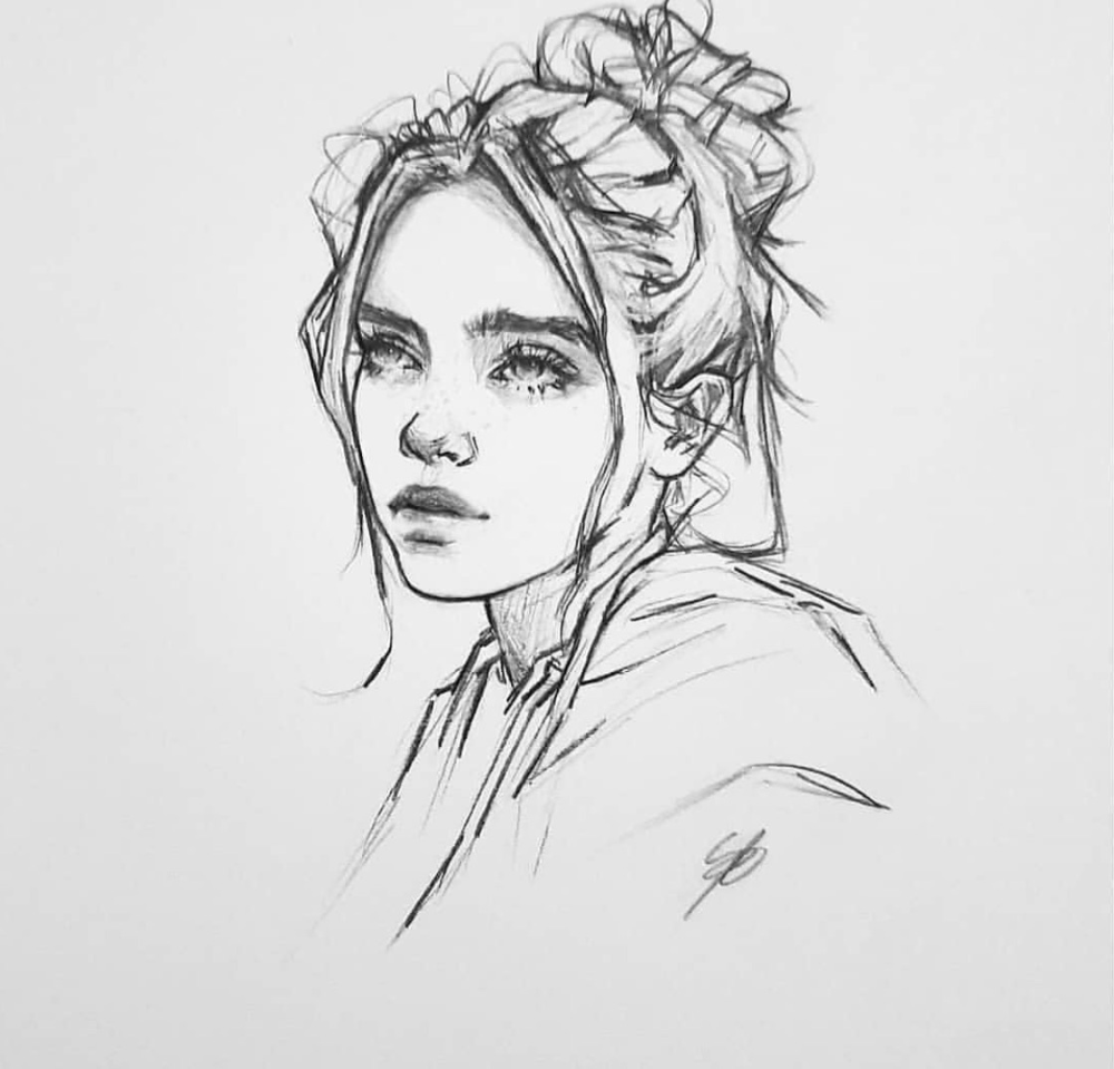 Фотошоп набросок. Скетч Билли Айлиш. Наброски Билли Айлиш. Billie Eilish Pencil portrait. Моргенштерн скетч.