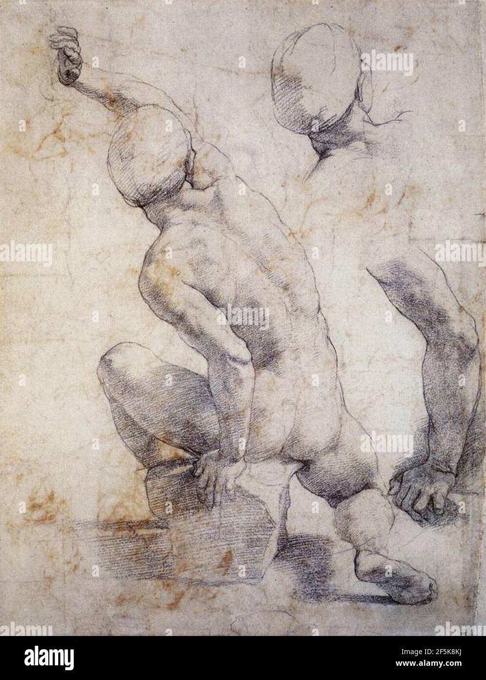Микеланджело фигура человека рисунок