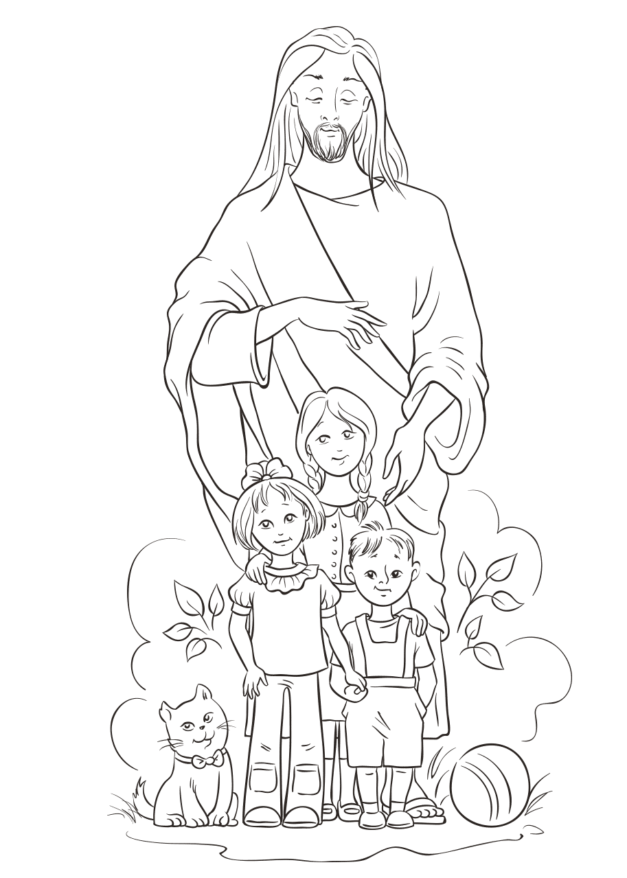 Иисус раскраска для детей